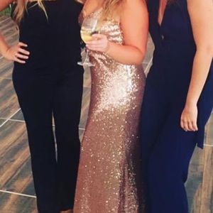 Jenny Yoo gold sparkle gown